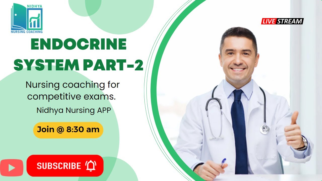 Endocrine System || Nursing Competitive Exams || Nidhya Nursing Coaching