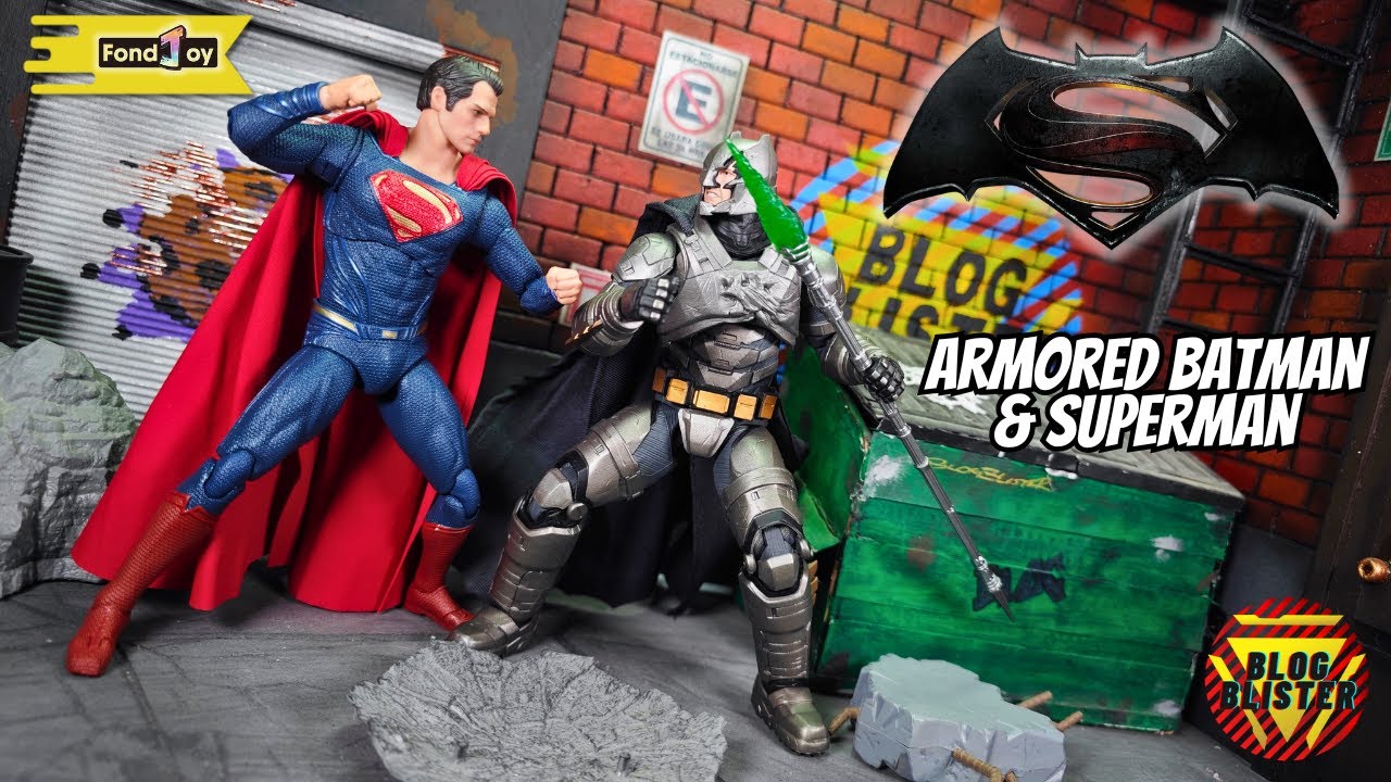 Fondjoy Superman y Armored Batman Batman V Superman  Dawn Of Justice 2 Pack Reseña Review En Español