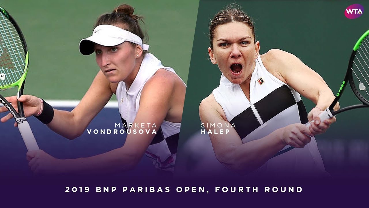 Marketa Vondrousova vs. Simona Halep | 2019 BNP Paribas Open Fourth Round | WTA Highlights