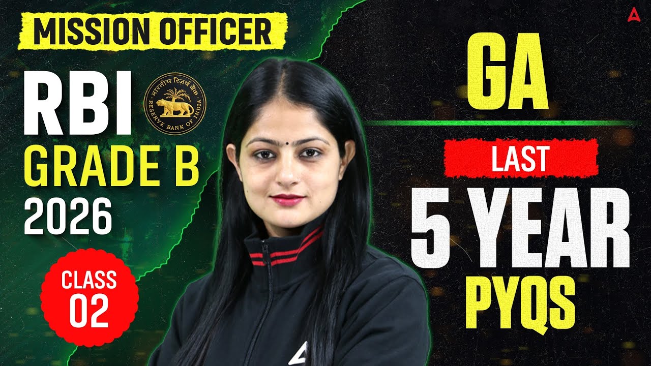 RBI Grade B 2026 | General Awareness Last 5 Year PYQs | Class #2 | By Pinky Yadav
