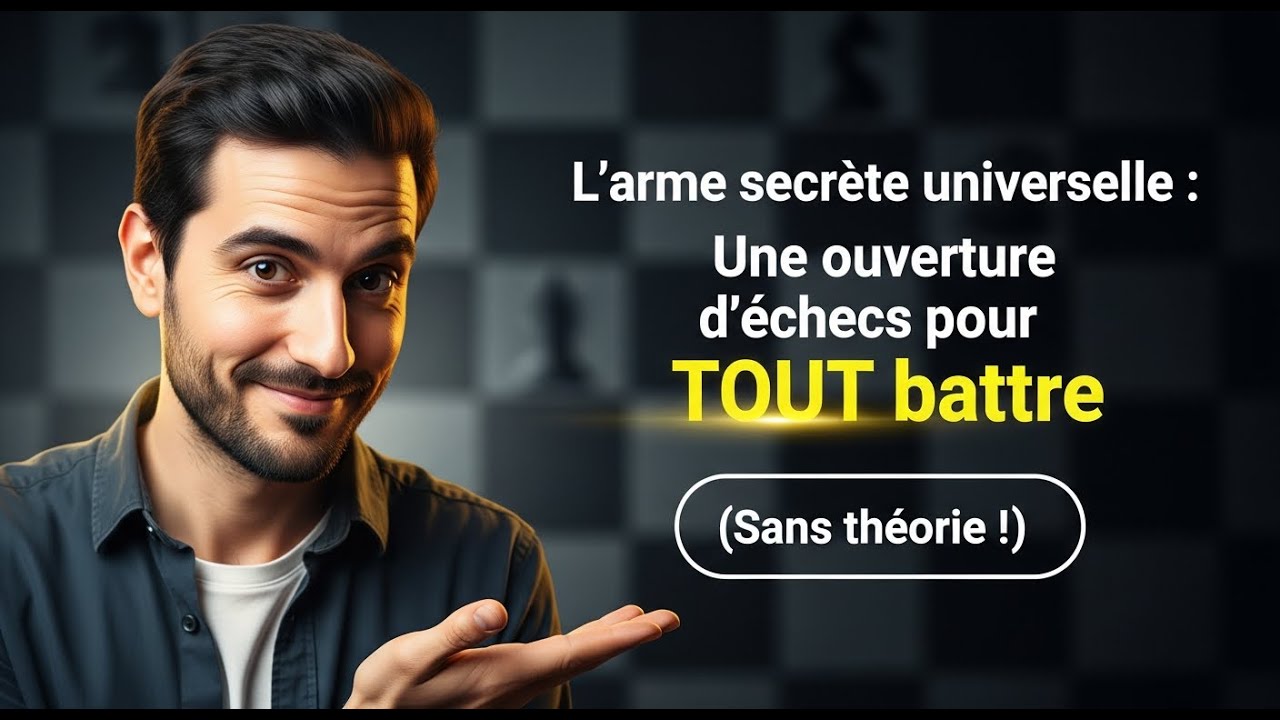 L'arme secrète universelle : Une ouverture d'échecs pour TOUT battre (Sans théorie !)