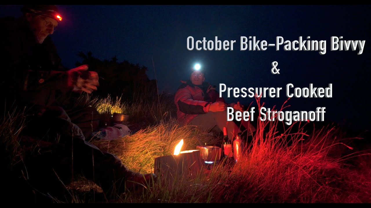 October Bikepacking Bivvy, Beef Stroganoff and Hawkins Pressure Cooker