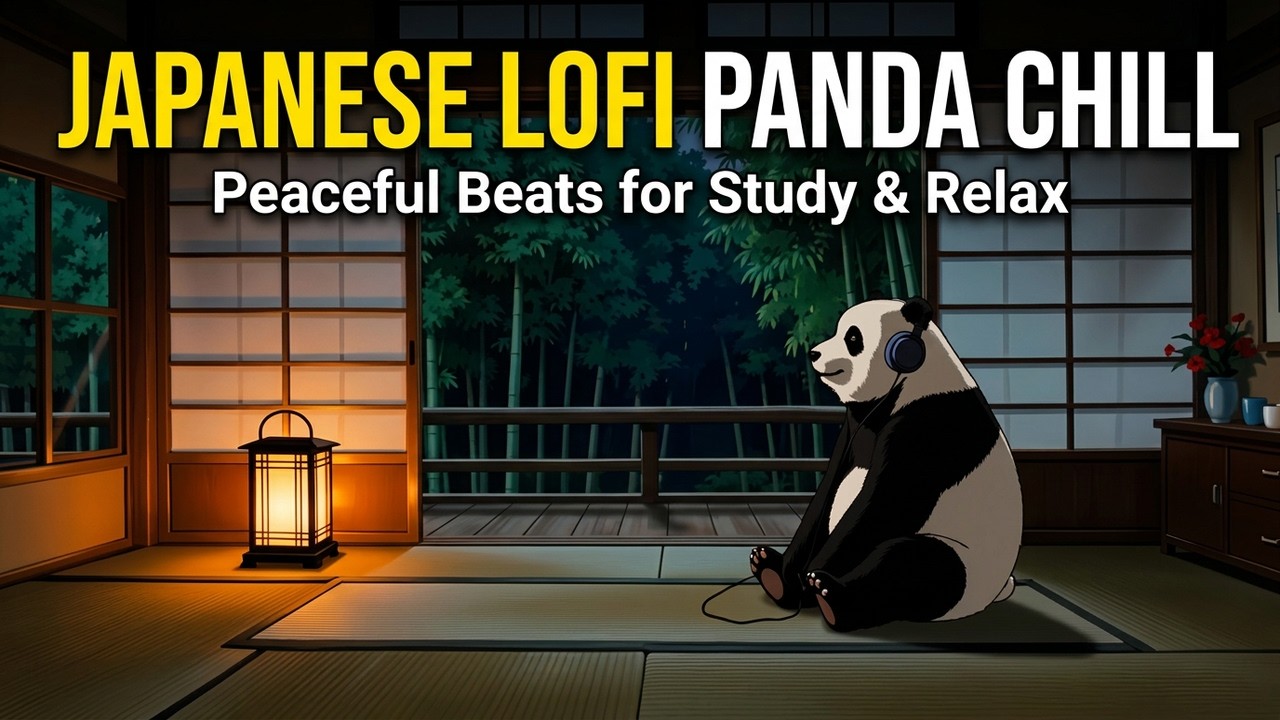 Japanese Room Lofi 🐼🎋 Peaceful Beats for Study, Relax & Focus | Panda Chill Vibes