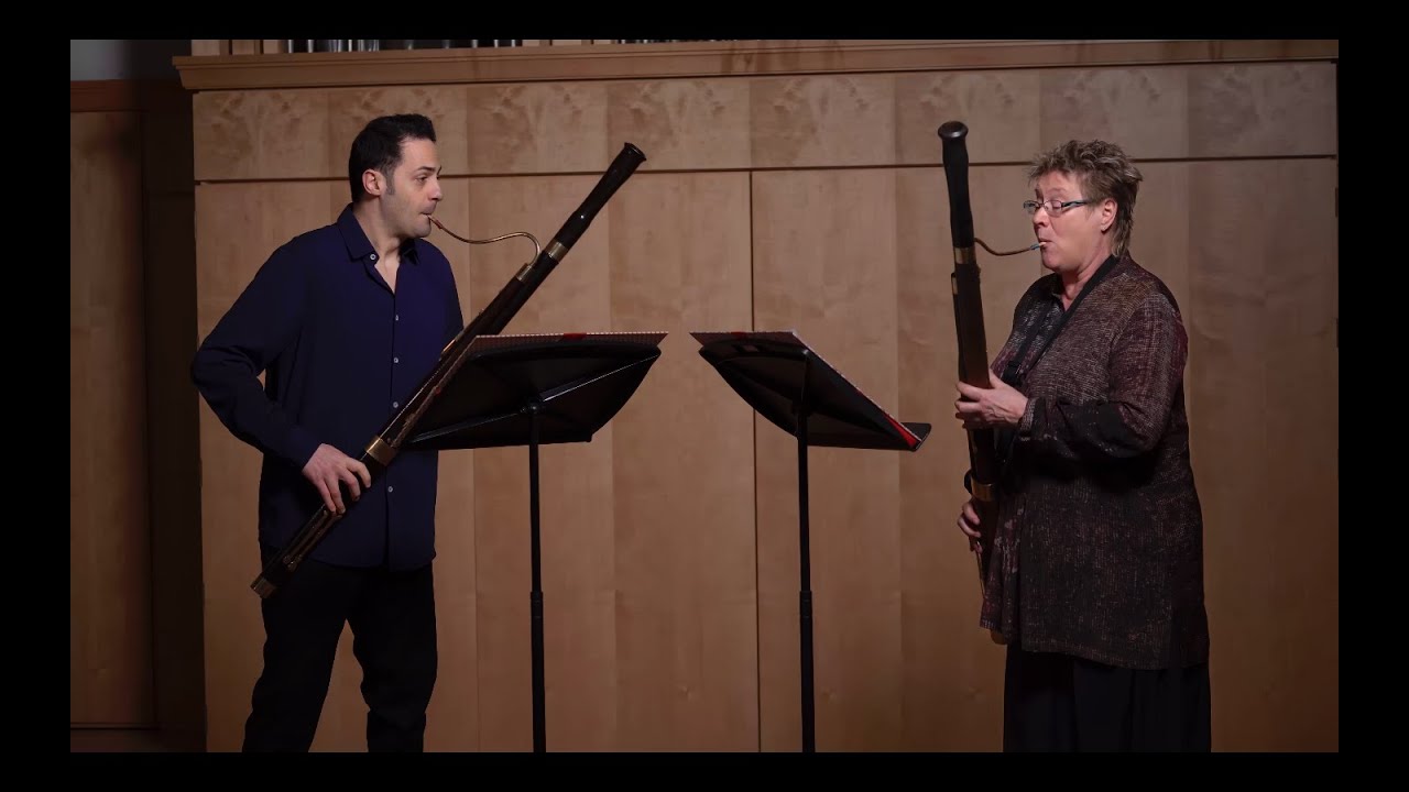 Playing a sonata by C.E.F. Weyse (1774 - 1842) on original classical bassoons.