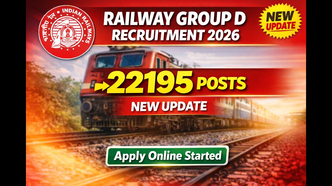 रेलवे ग्रुप D भर्ती 2026 , विज्ञप्ति जानकारी ,व नई अपडेट