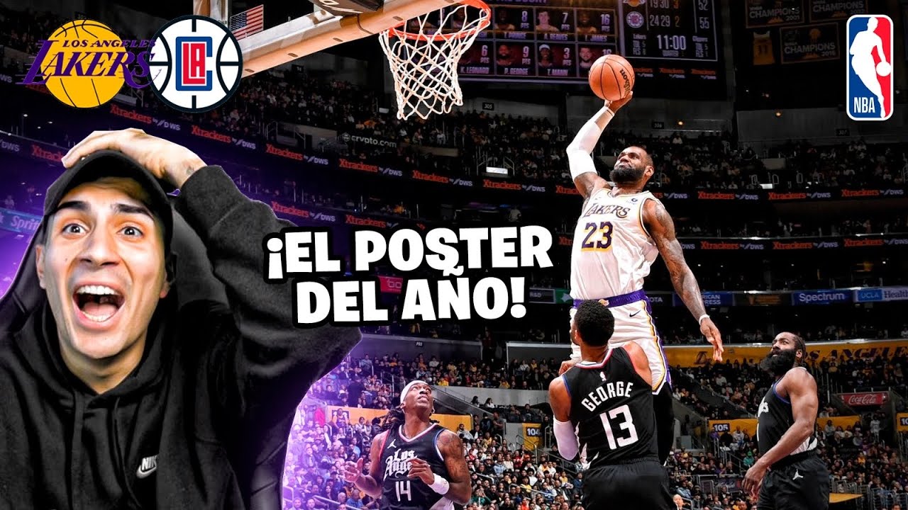 ¡LEBRON con EL POSTER DEL AÑO😱 en la CARA de PAUL GEORGE!🫵🏼 - LAKERS vs CLIPPERS (8/1)