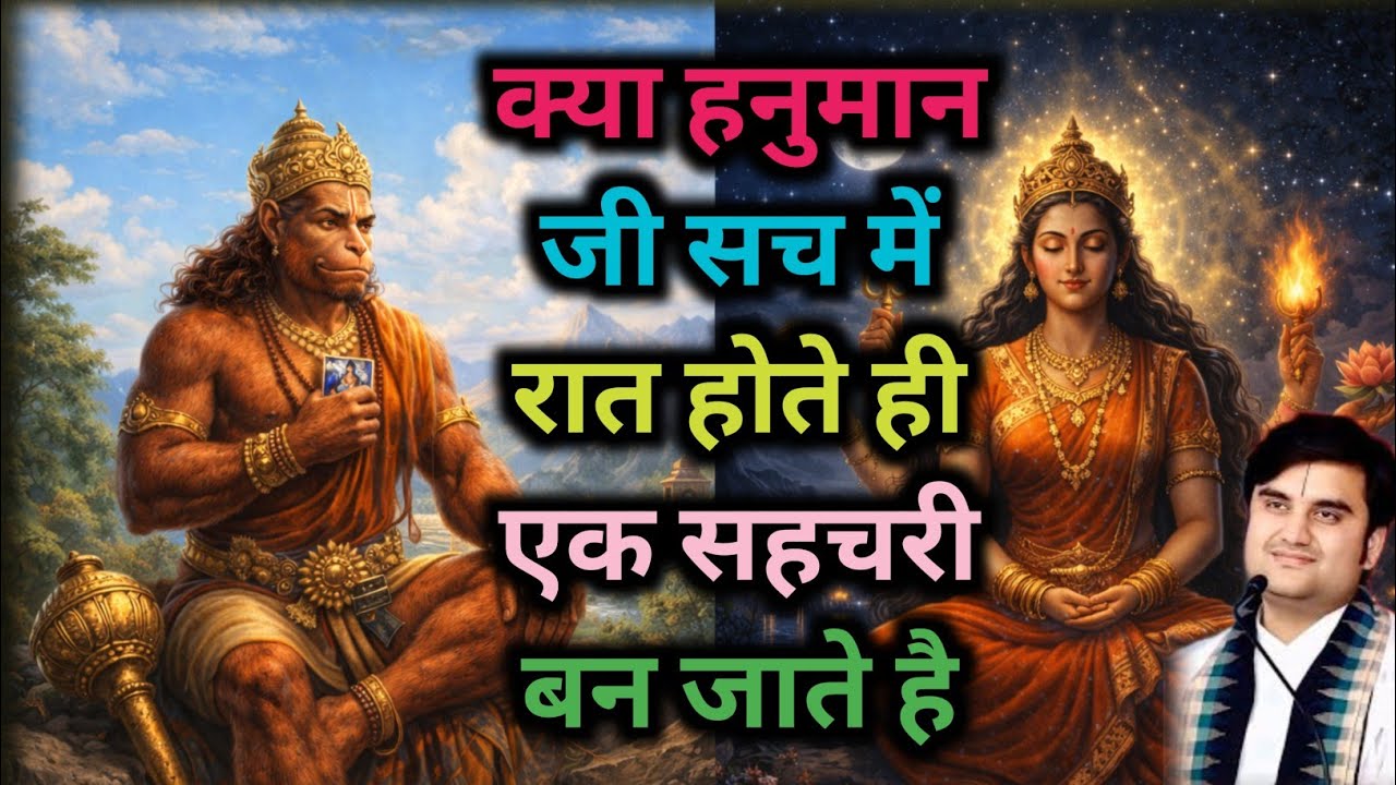 क्या हनुमान जी सच में रात होते ही एक सहचरी बन जाते है?#indreshji @surprisingknowlegde #bhaktipath  