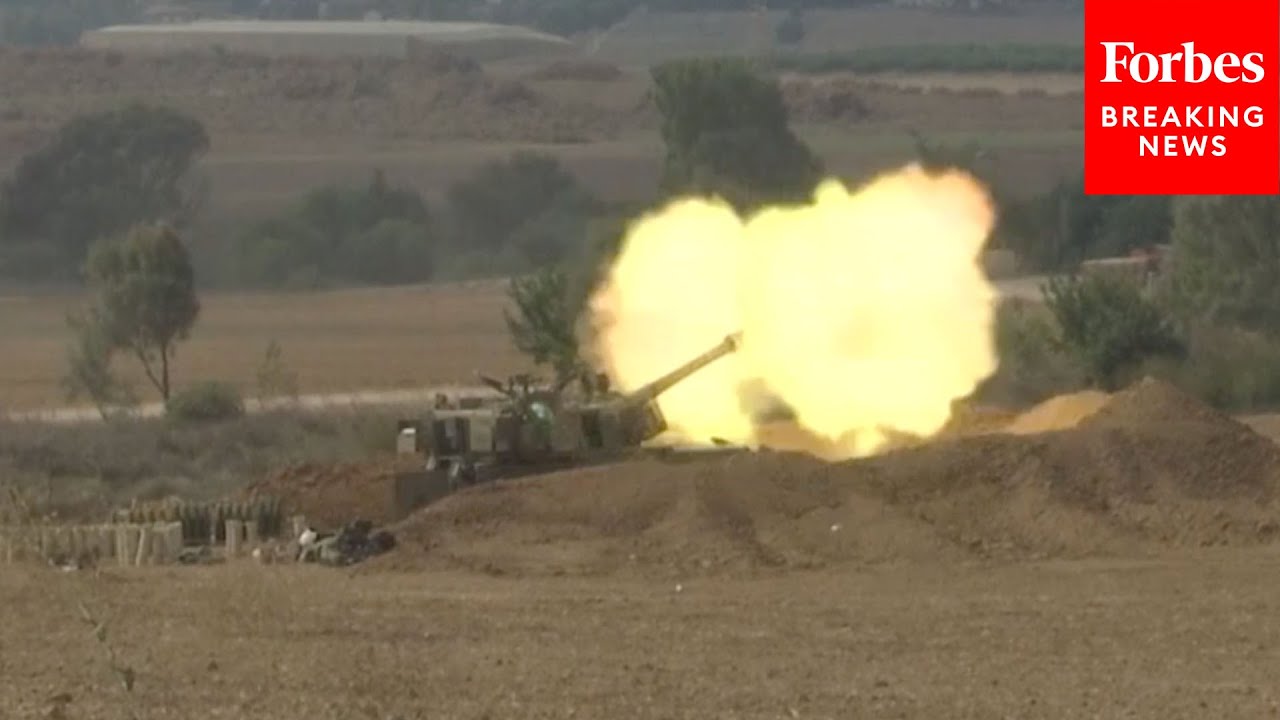 Israeli Tanks Fire Into Gaza Strip From Sderot In Response To Hamas Attack