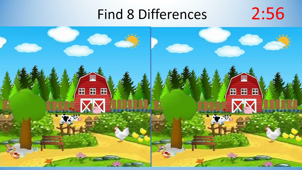 4. Find differences to stretch your brain/Brain teaser is good workout/great way to train your brain