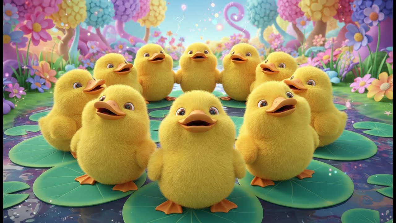Fünf kleine Entchen 🦆 | Lustiges Kinderlied zum Zählen & Mitsingen