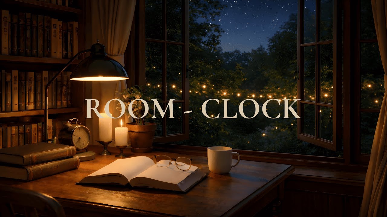 Room Tone with Clock | Quiet Library Ambience for Deep Sleep & Focus (No Music)