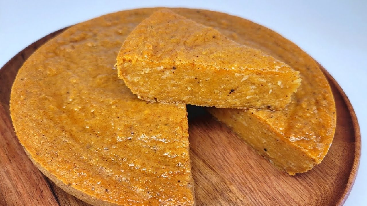 Guyanese cassava pumpkin pone/ pudding caribbean dessert