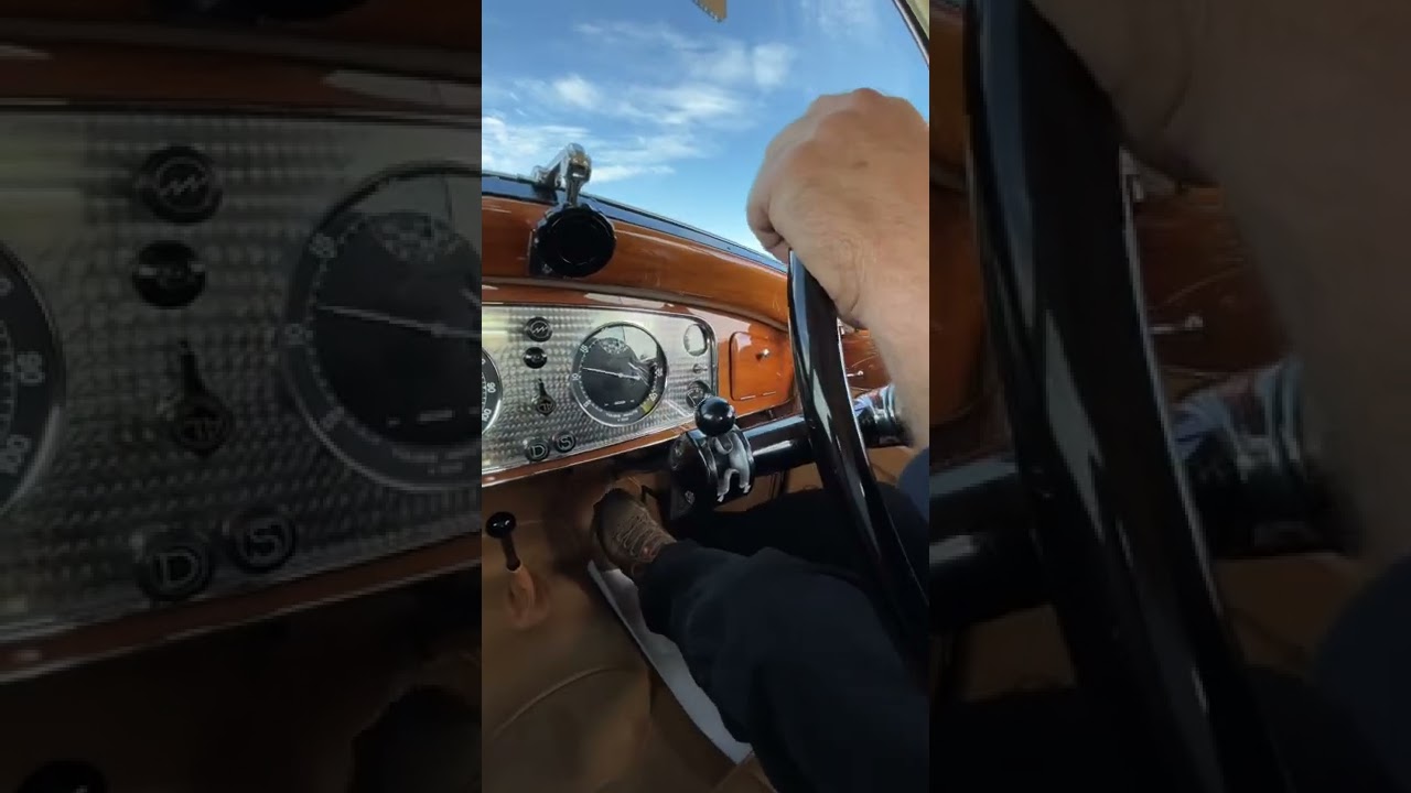 Shifting gears in a 1937 Delage using a Cotal preselector gearbox #cars #youtubeshorts #youtube
