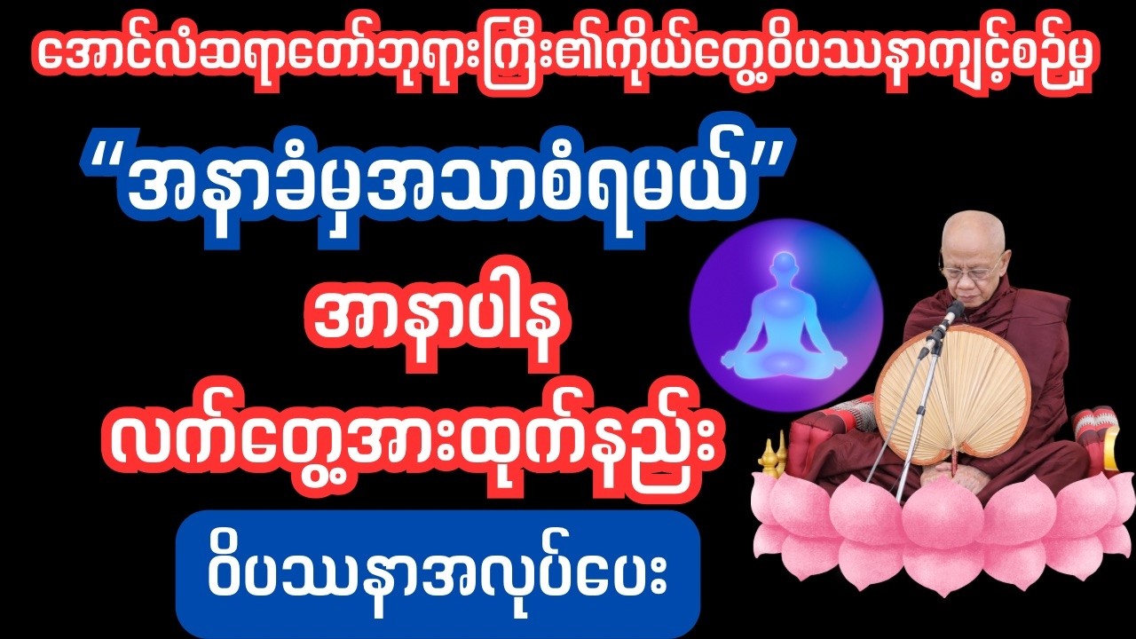 အာနာပါန လက်တွေ့ရှုမှတ်နည်း  #ပါချုပ်ဆရာတော်တရားတော်#သစ္စာရွှေစည်ဆရာတော်#မြောက်ဦးဆရာတော်