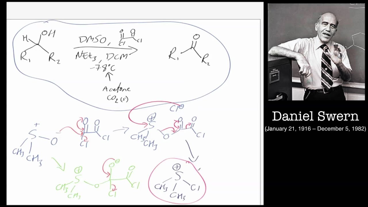 The Swern Oxidation:  Reaction mechanism chemistry tutorial.
