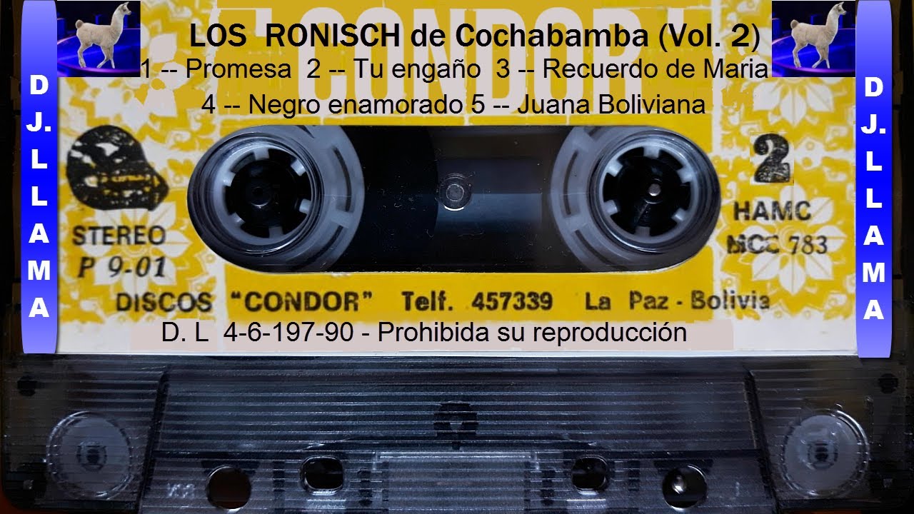 🇧🇴🇧🇷Grupo Los Ronisch De 🎵🎵Cochabamba🎵🎵 Vol. 2 Lado B Cassette Original [DJ. LLAMA]