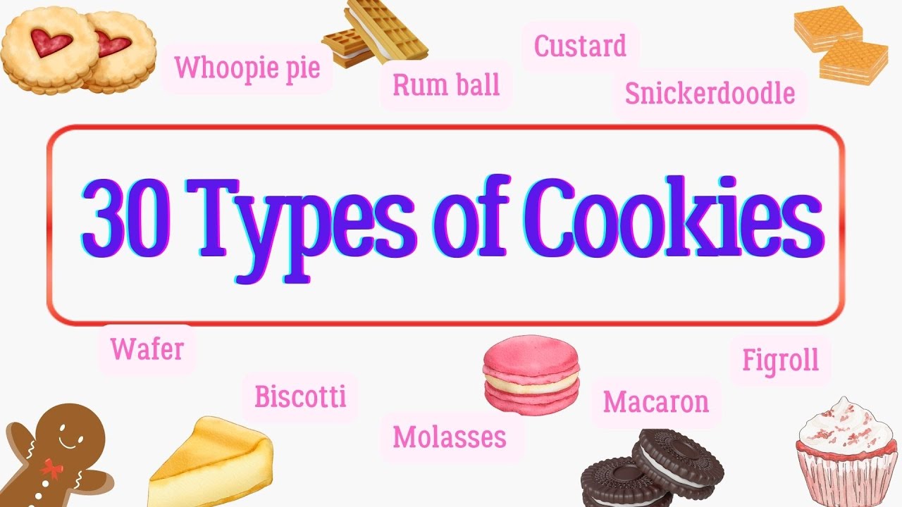 Lesson 9: Types Of Cookies Pictionary | Learn English Vocabulary #englishvocabulary #pictionary