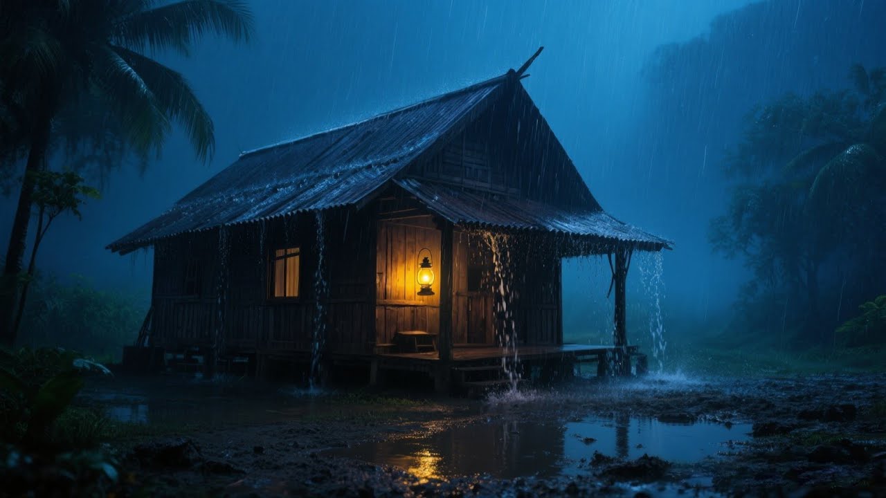Rainfall Sounds at Night for Sleeping Fast 🌧️ Peaceful Ambience & Anxiety Relief