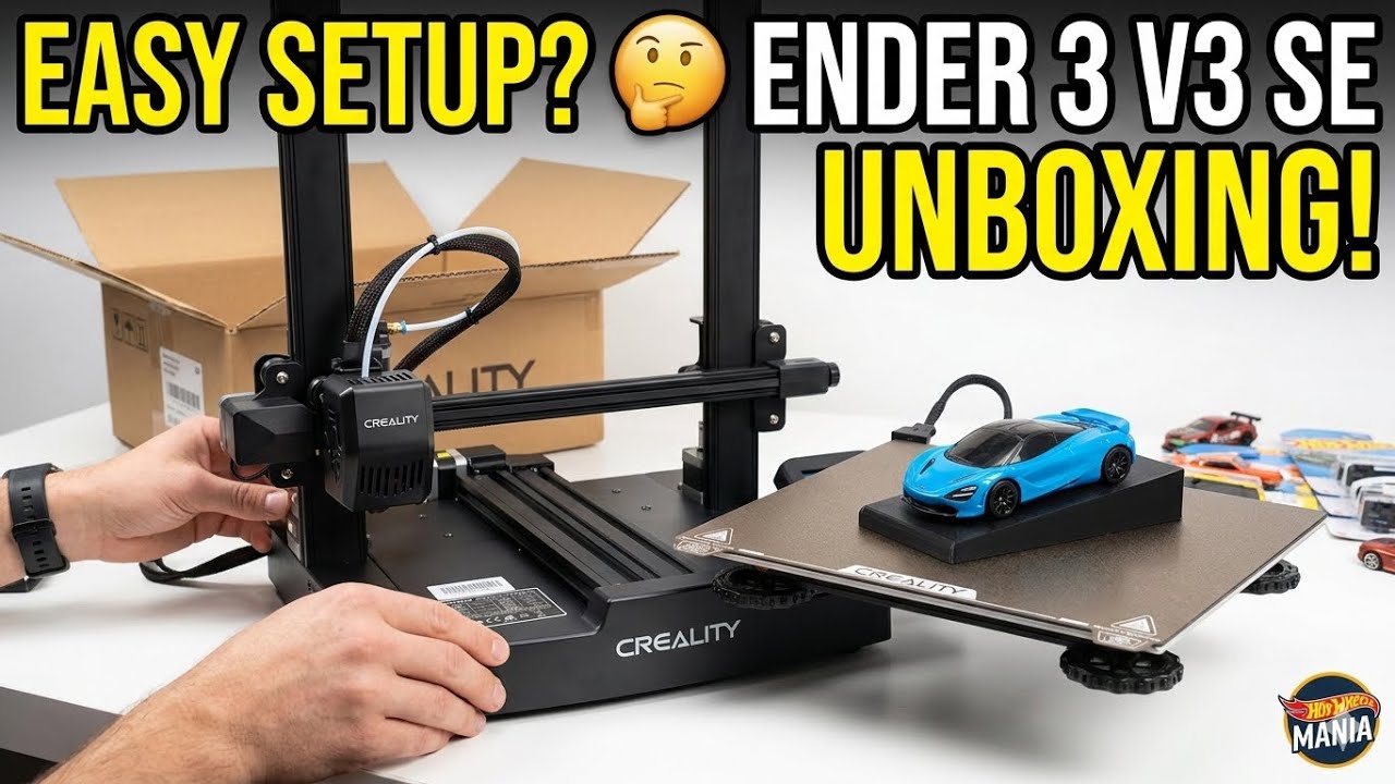 My NEW 3D Printer! 🖨️ Creality Ender 3 V3 SE Unboxing & Setup