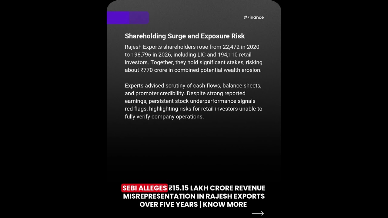 SEBI Alleges ₹15 15 Lakh Crore Revenue Misrepresentation in Rajesh Exports Over Five Years  Know Mor