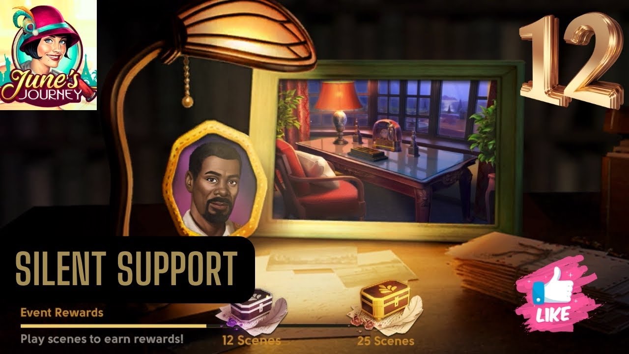 JUNE'S JOURNEY SECRETS | SILENT SUPPORT - GEORGE’S STUDY | SCENE 12 | WORD MODE