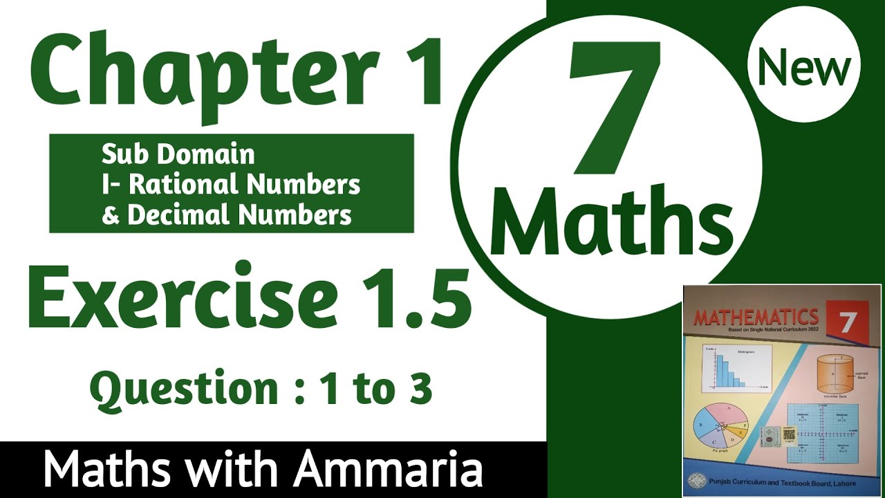 Class 7 Math New Book Chapter 1 Exercise 1.5 Q1 to Q3 |  Class 7 Math  Ex 1.5 Q1 to Q3