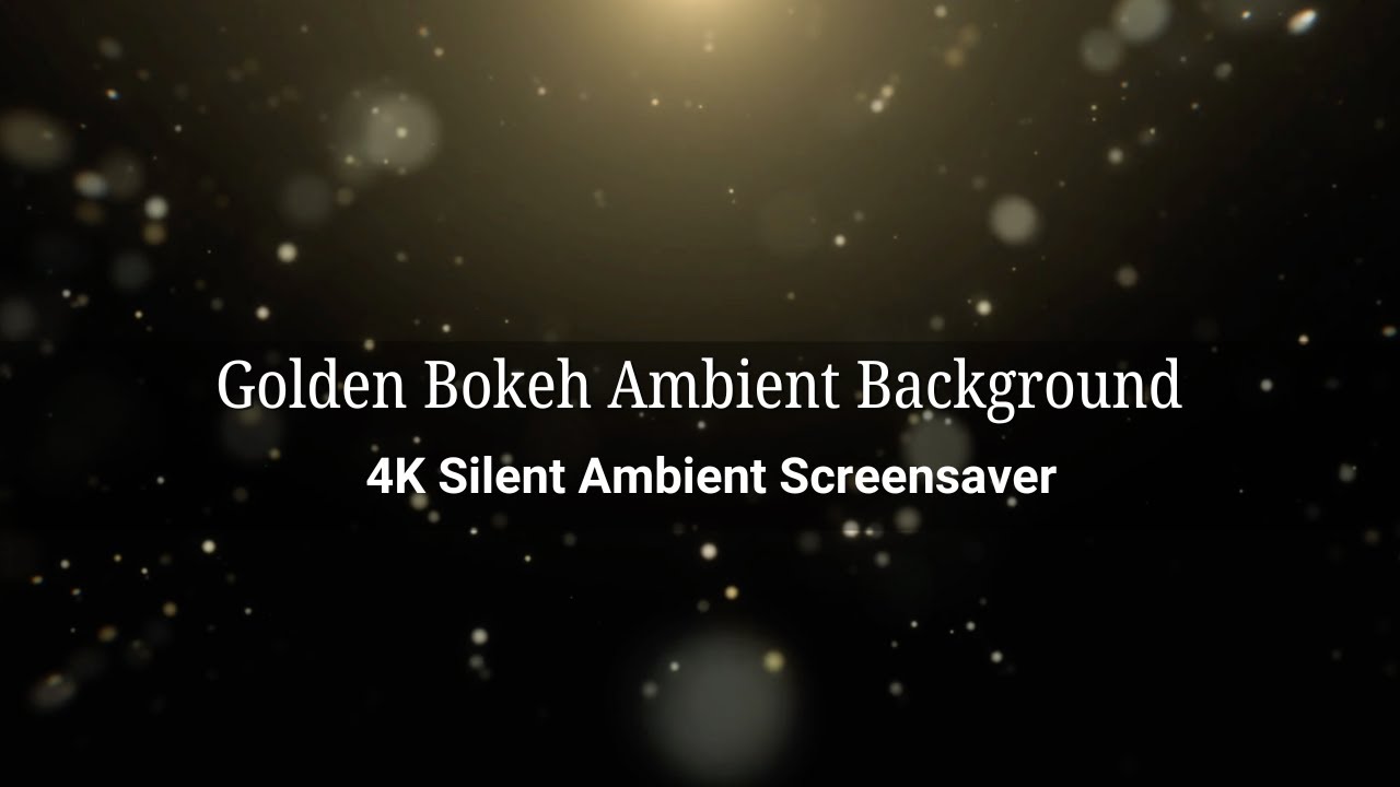 2 Hours of Golden Bokeh Lights – Silent 4K Screensaver for Sleep & Focus