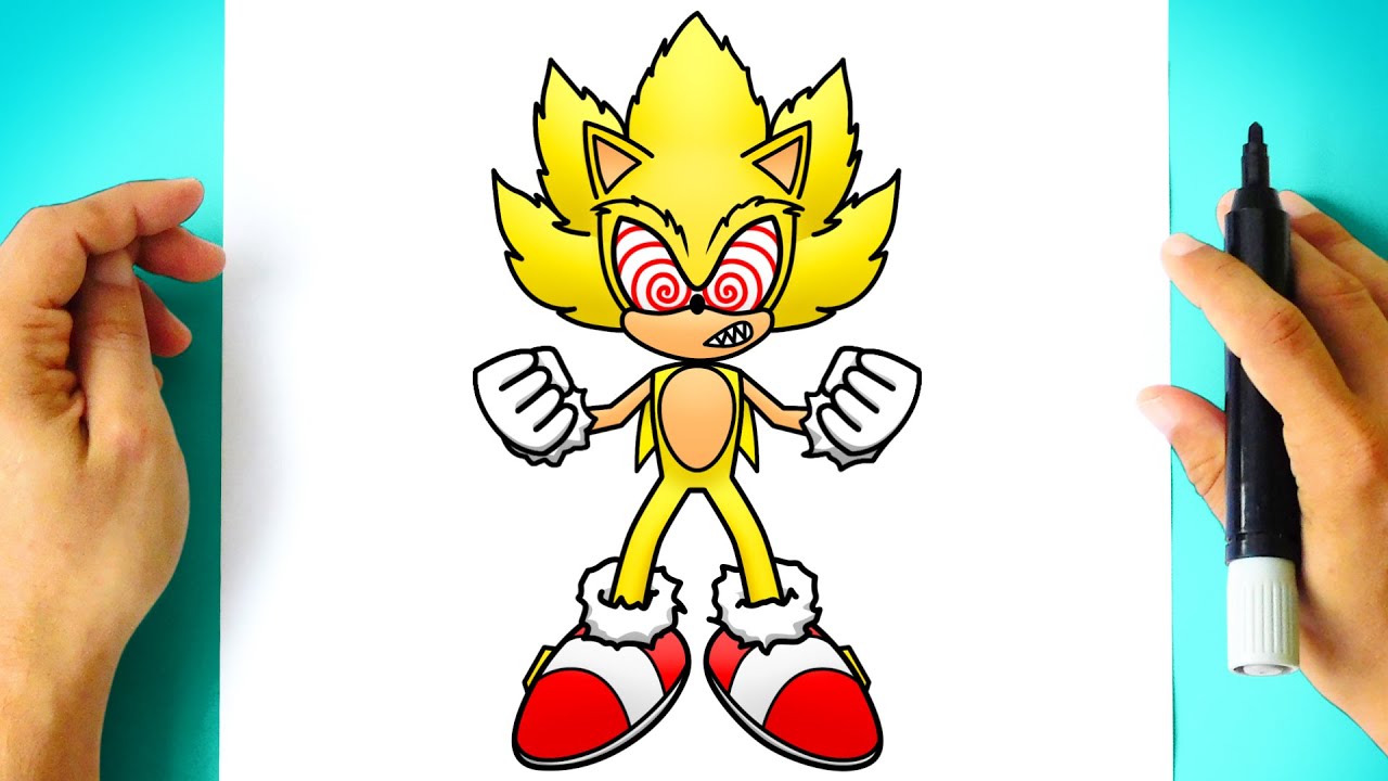 Como DESENHAR FLEETWAY SUPER SONIC - Como DIBUJAR a FLEETWAY SUPER SONIC - How to DRAW FLEETWAY