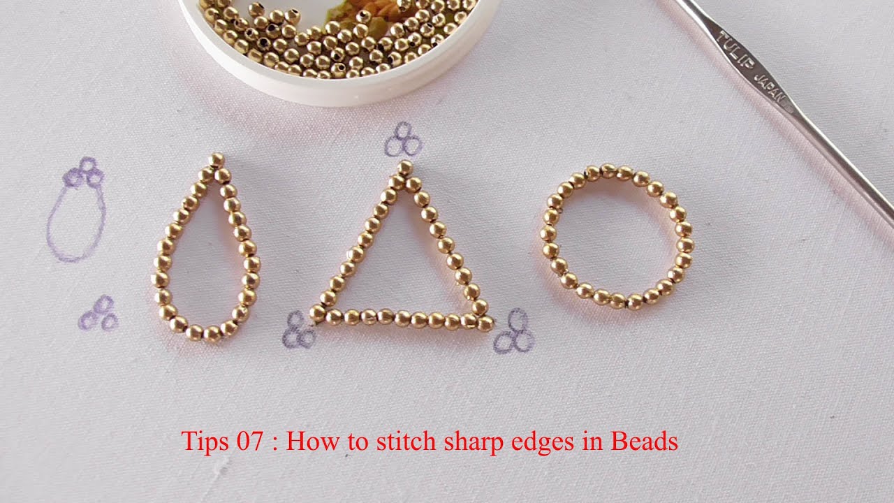 Aari work basic tips for beginners | Beads stitching practice