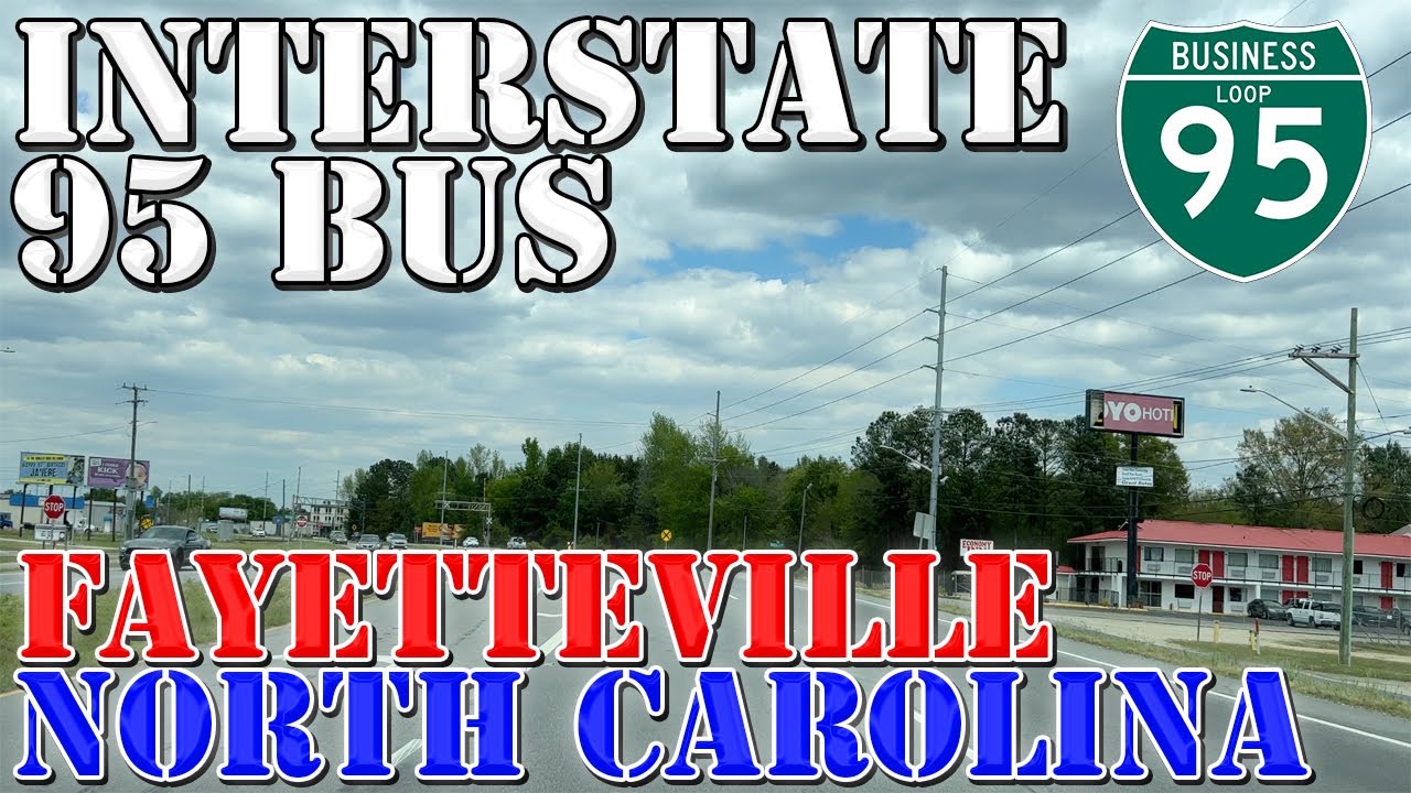 I- 95 North Business - Fayetteville - North Carolina - 4K Highway Drive