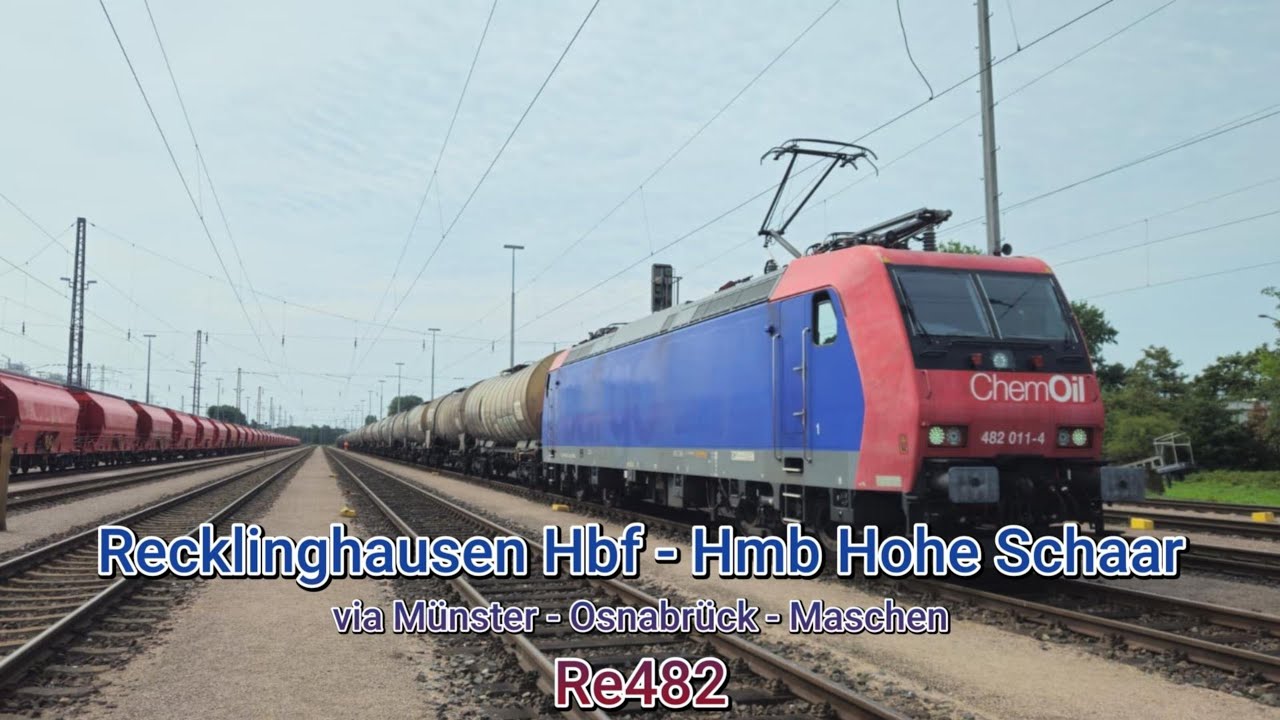 F&uuml;hrerstandsmitfahrt Recklinghausen - Rollbahn - Hamburg Hohe Schaar | Re482