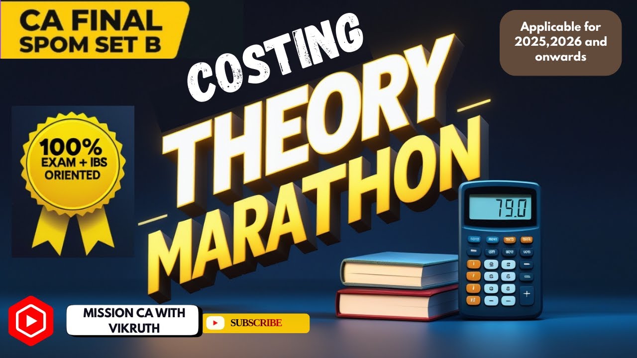 Ultimate Set B Costing Theory Marathon | ICAI SM + Case Scenario Booklet Solved | SPOM Set-B