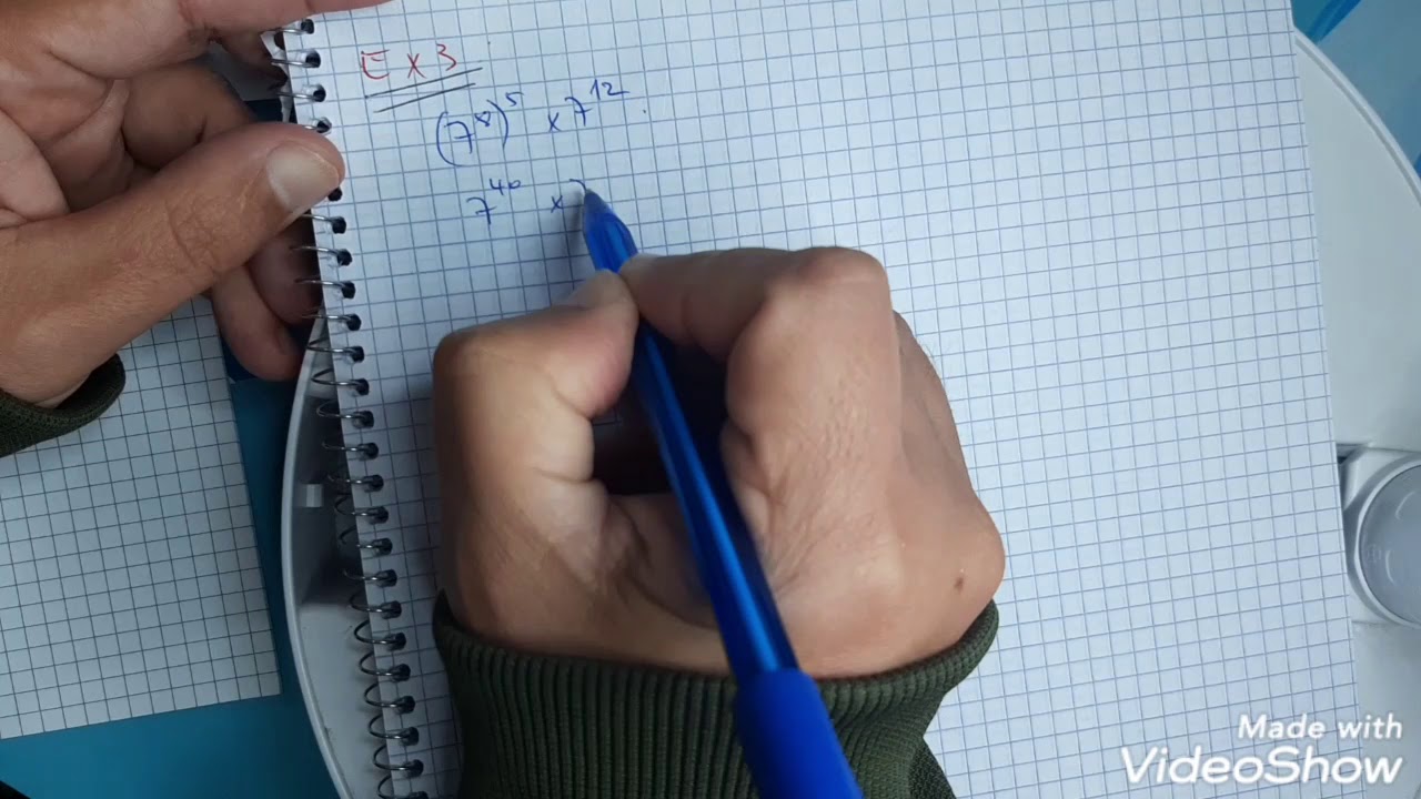 Série 2-Exercices de 1 à 4 : les puissances. Niveau 1ac