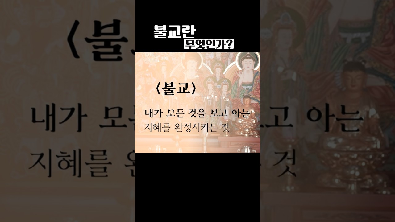 [1분 운명]  - 불교란 무엇인가?