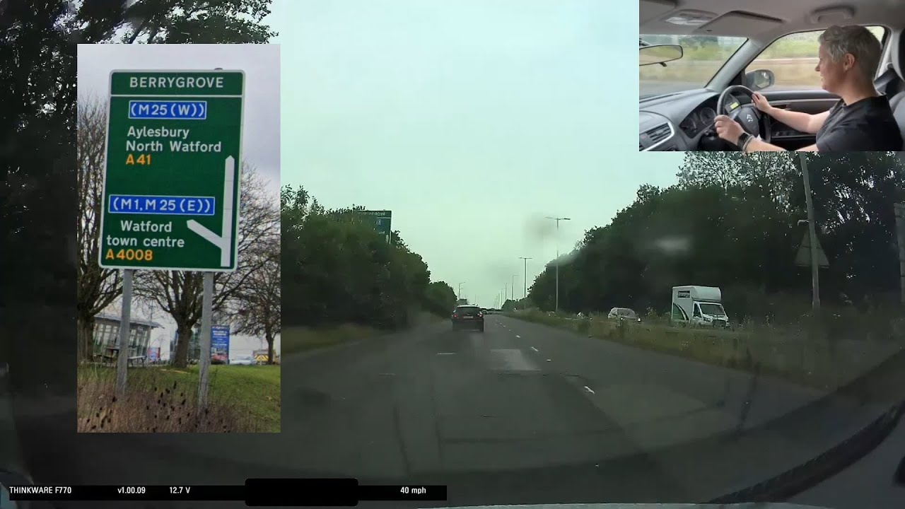 Watford Driving Test Route. Road signs to Aylesbury & Abbots Langley. FULL ROUTE!