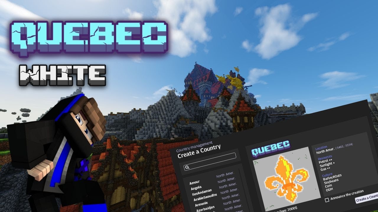 J'ai CRÉÉ mon pays de RÊVE ! Le Québec [Nationsglory White]