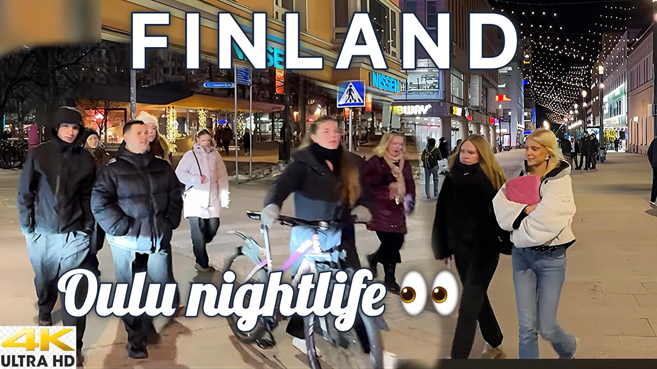 OULU 4K CITY CENTER NIGHTLIFE 🎉 | WHAT HAPPENS AT MIDNIGHT IN FINLAND BIGGEST NORTHERN CITY 👀 