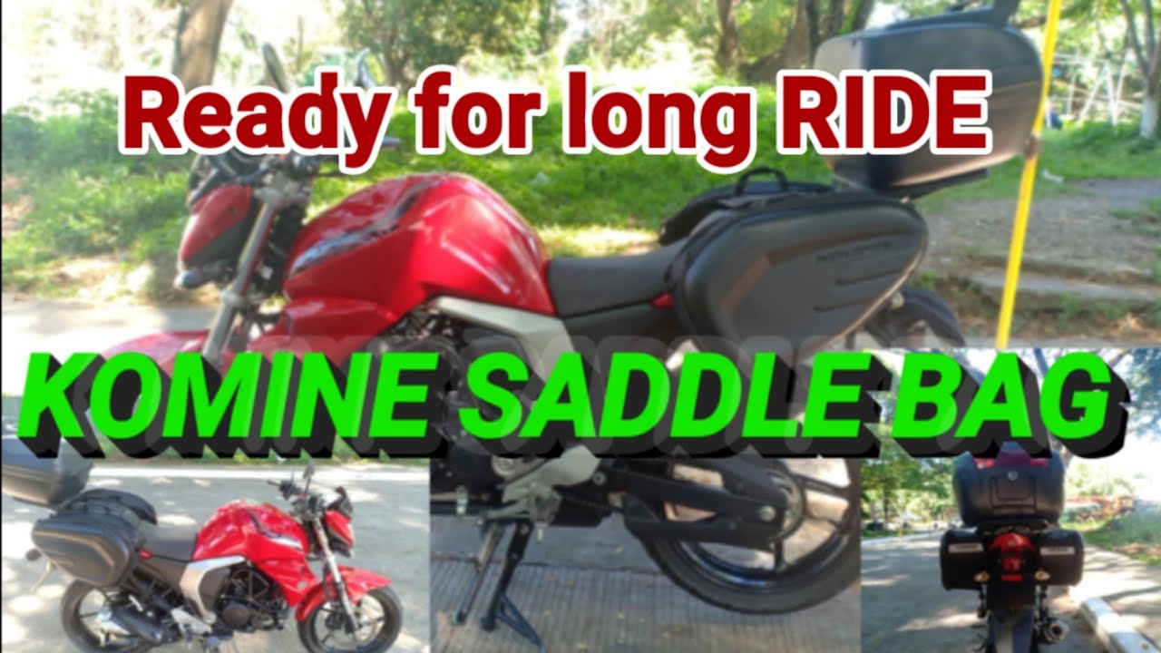 KOMINE SADDLE BAG Installed on YAMAHA FZi