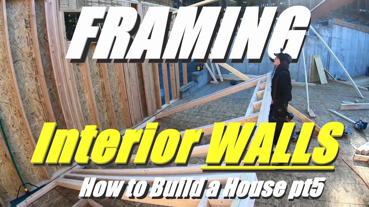 How To Build/Frame A House Pt5 Interior Wall Framing!