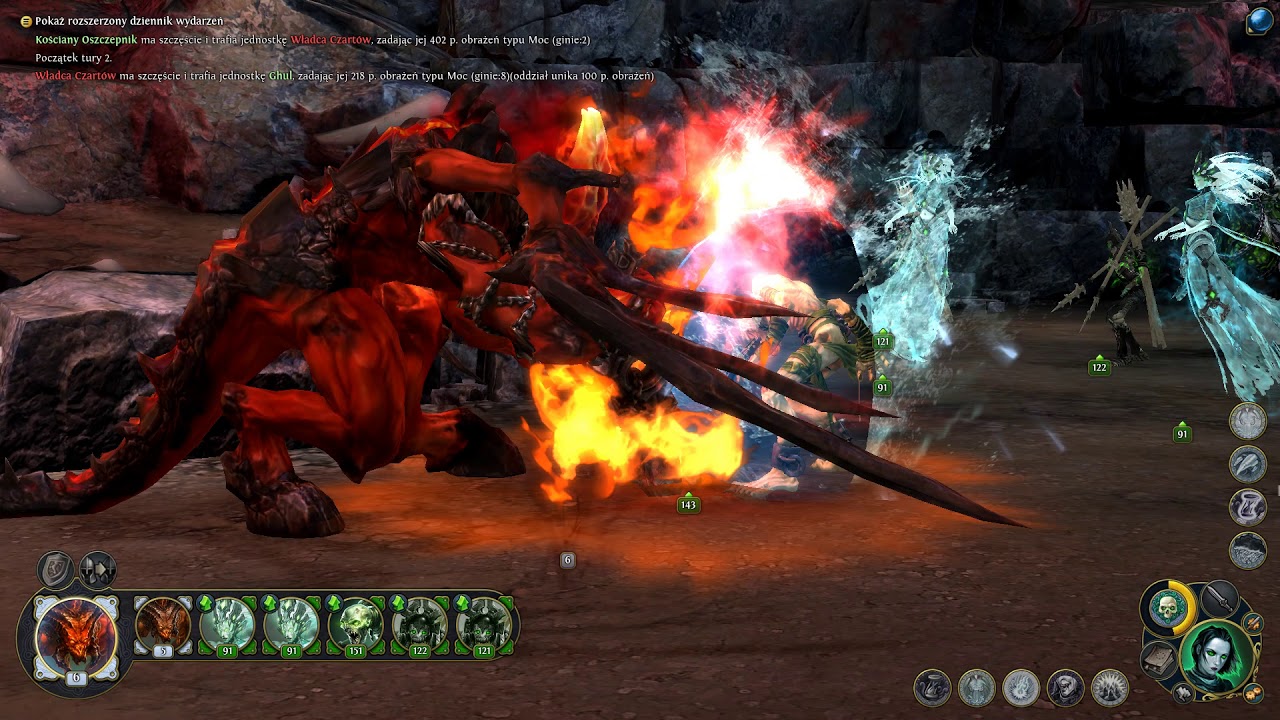 Might & Magic Heroes VI  battle with Pit Fiends / Pit Lords