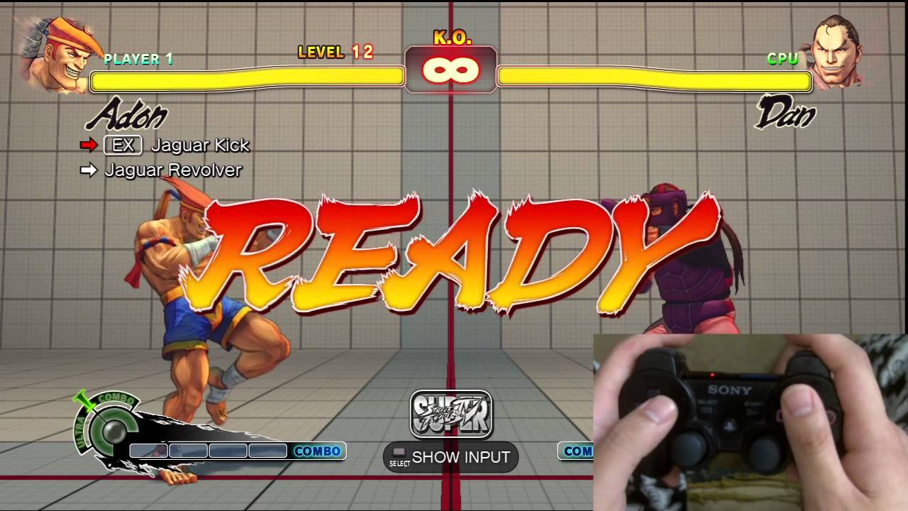 Super Street Fighter 4 Adon Trials 1-24 PS3 Controller Tutorials