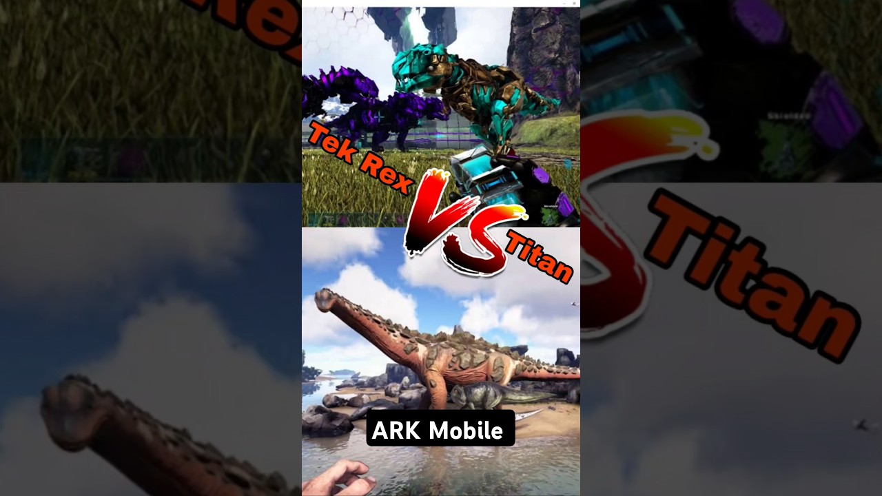 New ark mobile Titan vs Tek Rex fight #arkmobileindian  ARK Mobile Ultimate Survivor Edition Release