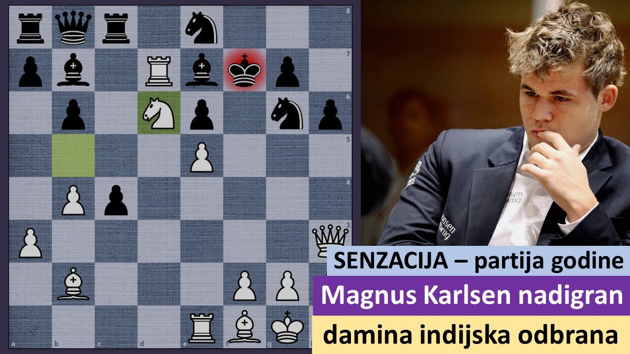 Senzacija - partija godine - Genijalni Ališer nije poštedeo Magnusa - damina indijska odbrana