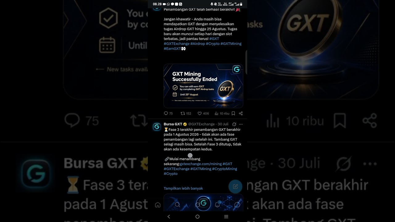 Update gxt exchange penambangan suda berakhir 