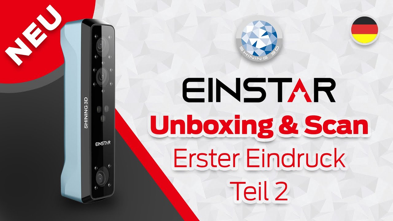 Farbiger Scan, schwarzes Teil, kein Problem - Shining3D Einstar: Infrarot, günstig, einfach, schnell