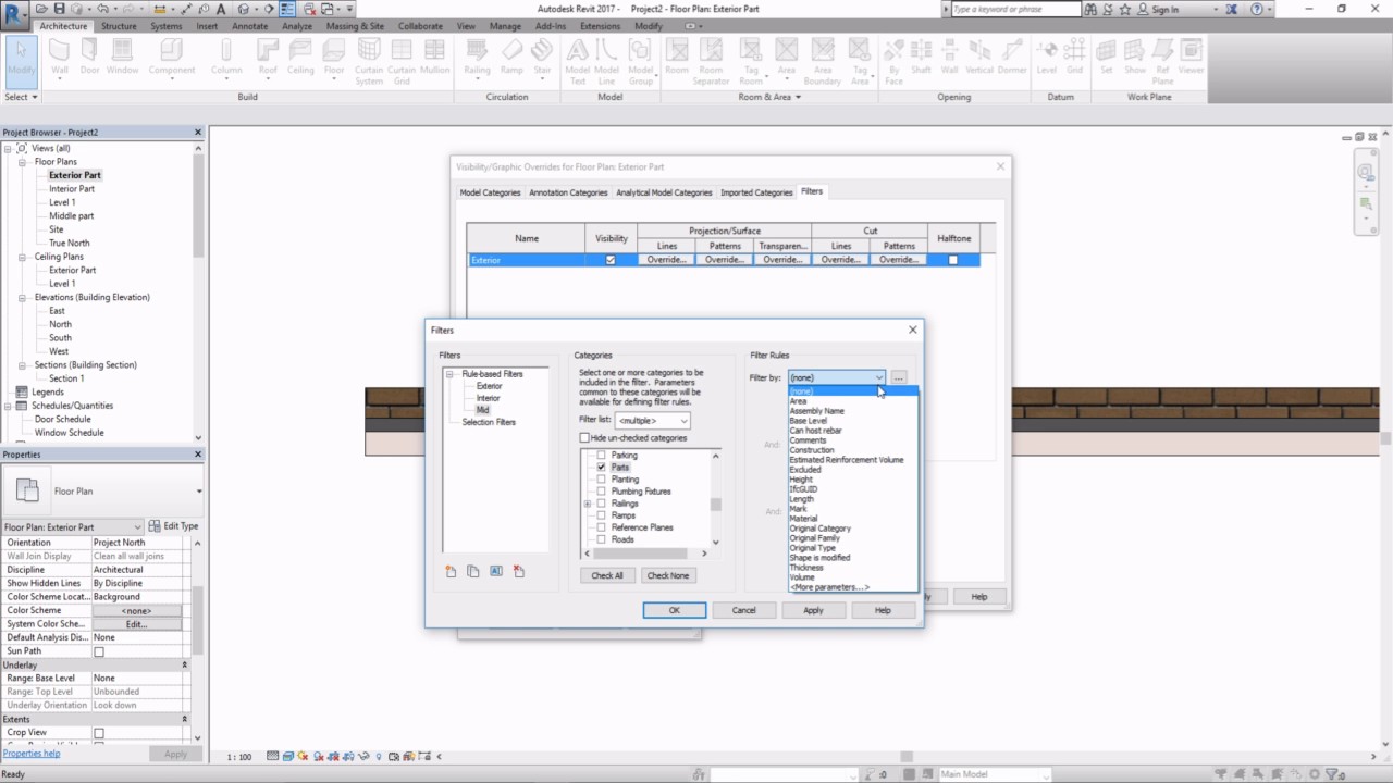 19- Creating Wall Parts - Revit 2017