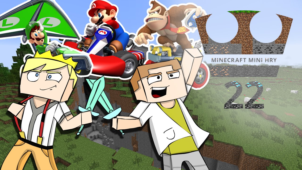 Jirka a GEJMR Hraje - Minecraft Mini hry 22 - Mario Kart