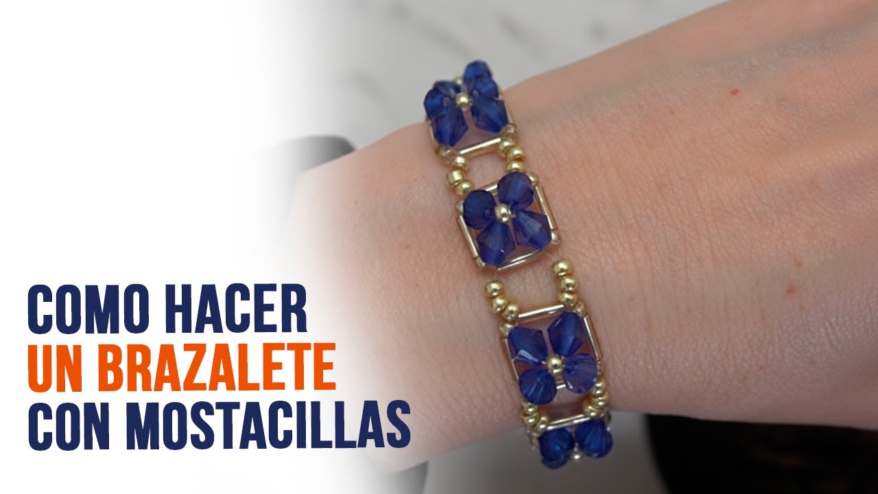 📿💎 Cómo Hacer un Brazalete Elegante con Flores de Cristal  Tutorial Fácil Paso a Paso.