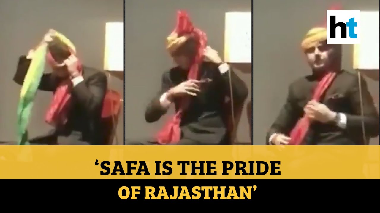 Watch: Cong&rsquo;s Sachin Pilot ties Safa within 30 seconds to support #SafaWithTwitter