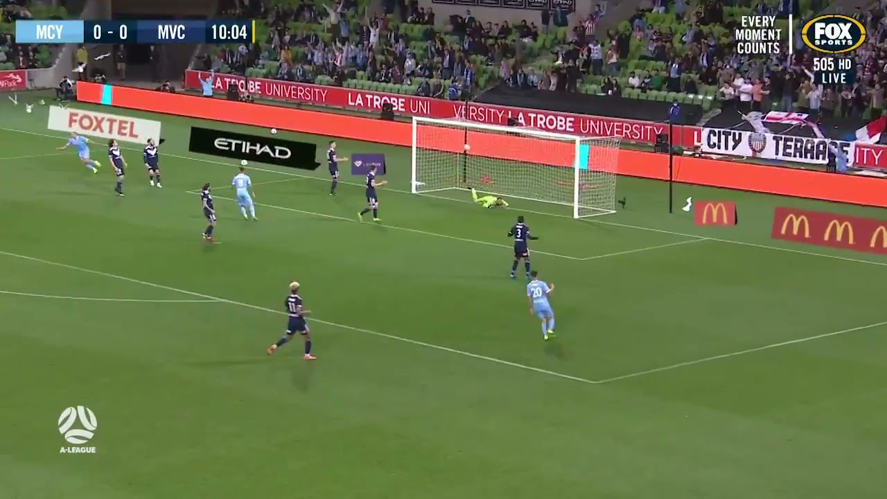 Merbourne city 1-0 Merbourne Victory,Andrew nabbout 11'minutes.
